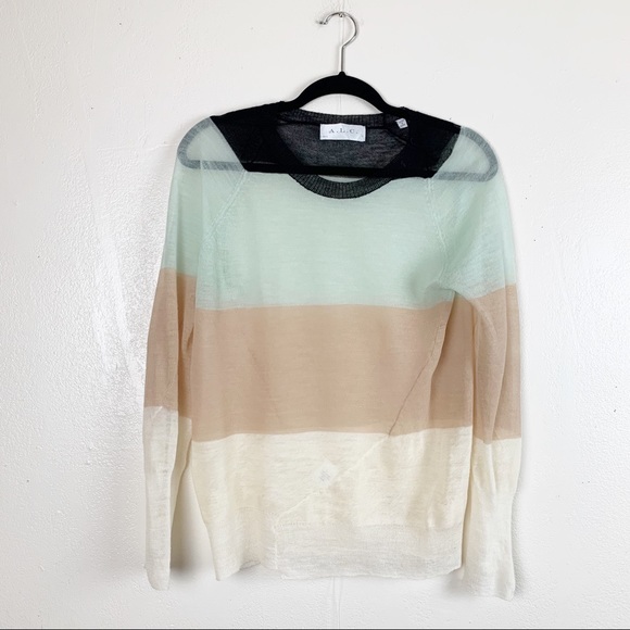 A.L.C. Cole rugby stripe wool long sleeve top - Picture 3 of 11